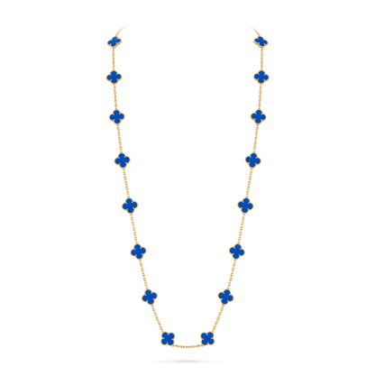 Agate Lucky Clover Long Necklace
