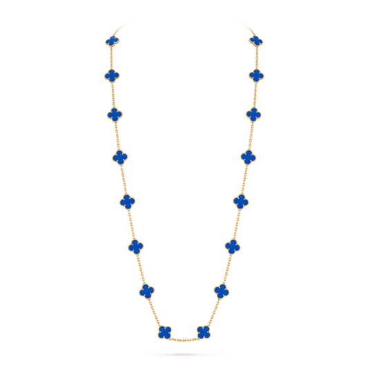 Agate Lucky Clover Long Necklace