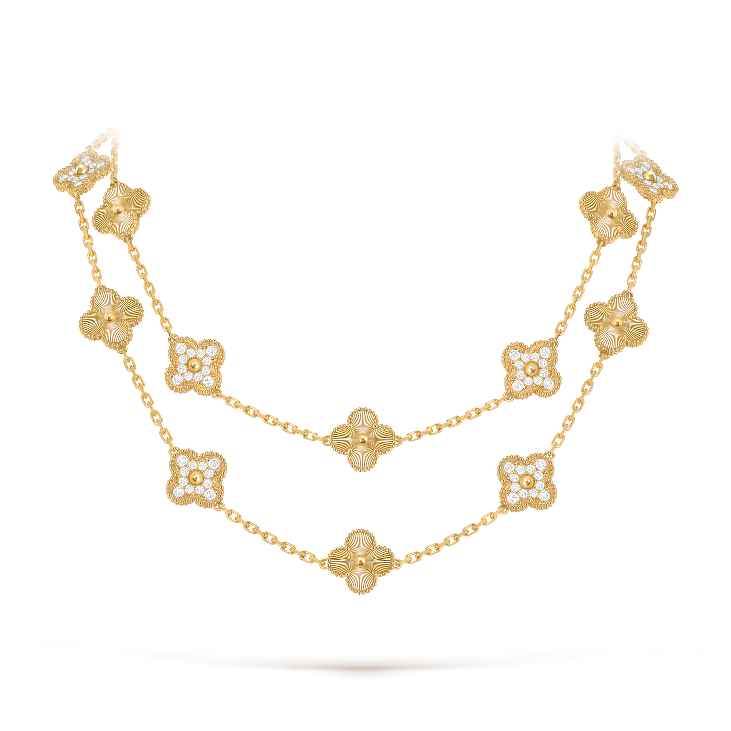 Lumière & Diamanté Lucky Clover Long Necklace