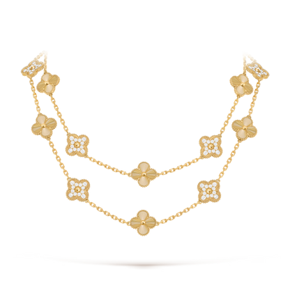 Lumière & Diamanté Lucky Clover Long Necklace