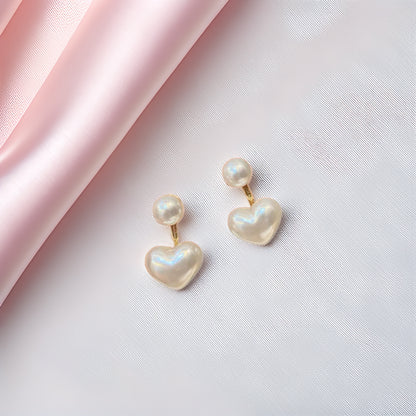 Purity Heart Pearl Earrings