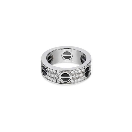 Timeless Amour Onyx Pavé Ring
