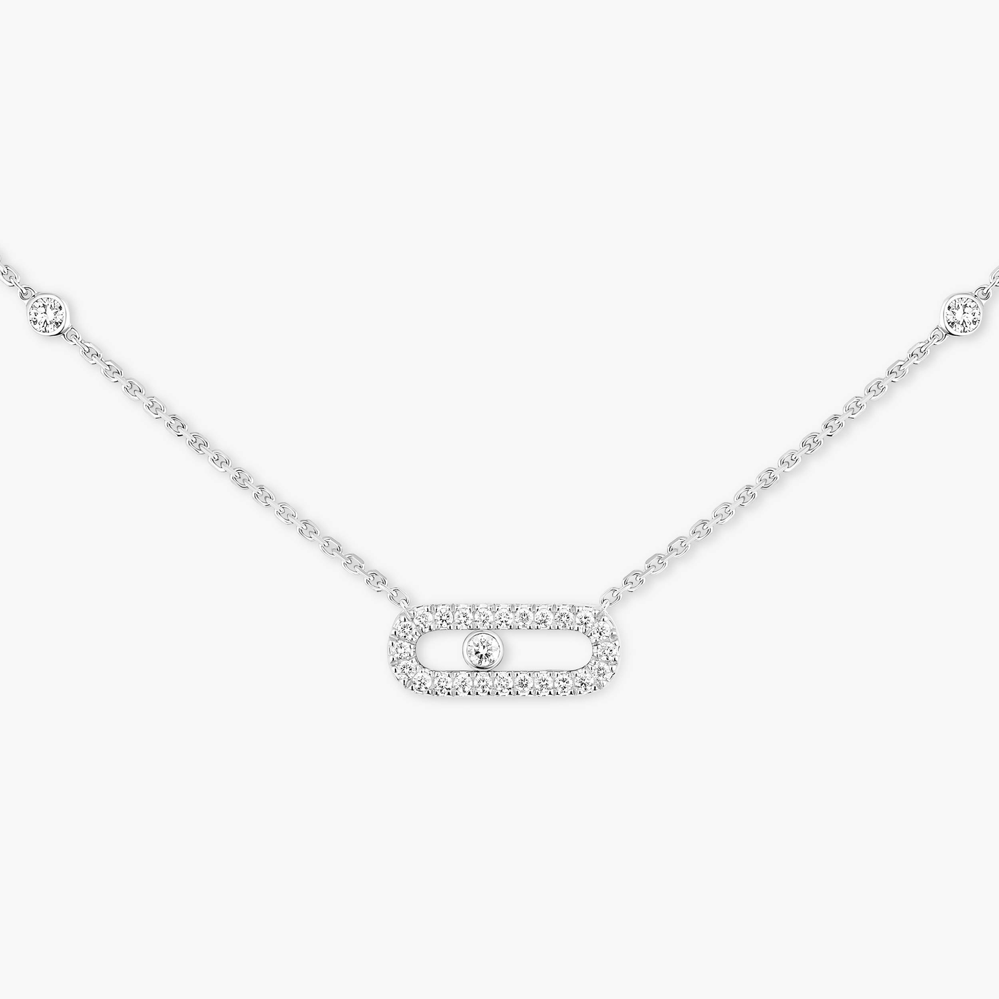 Solo Motion Pavé Necklace