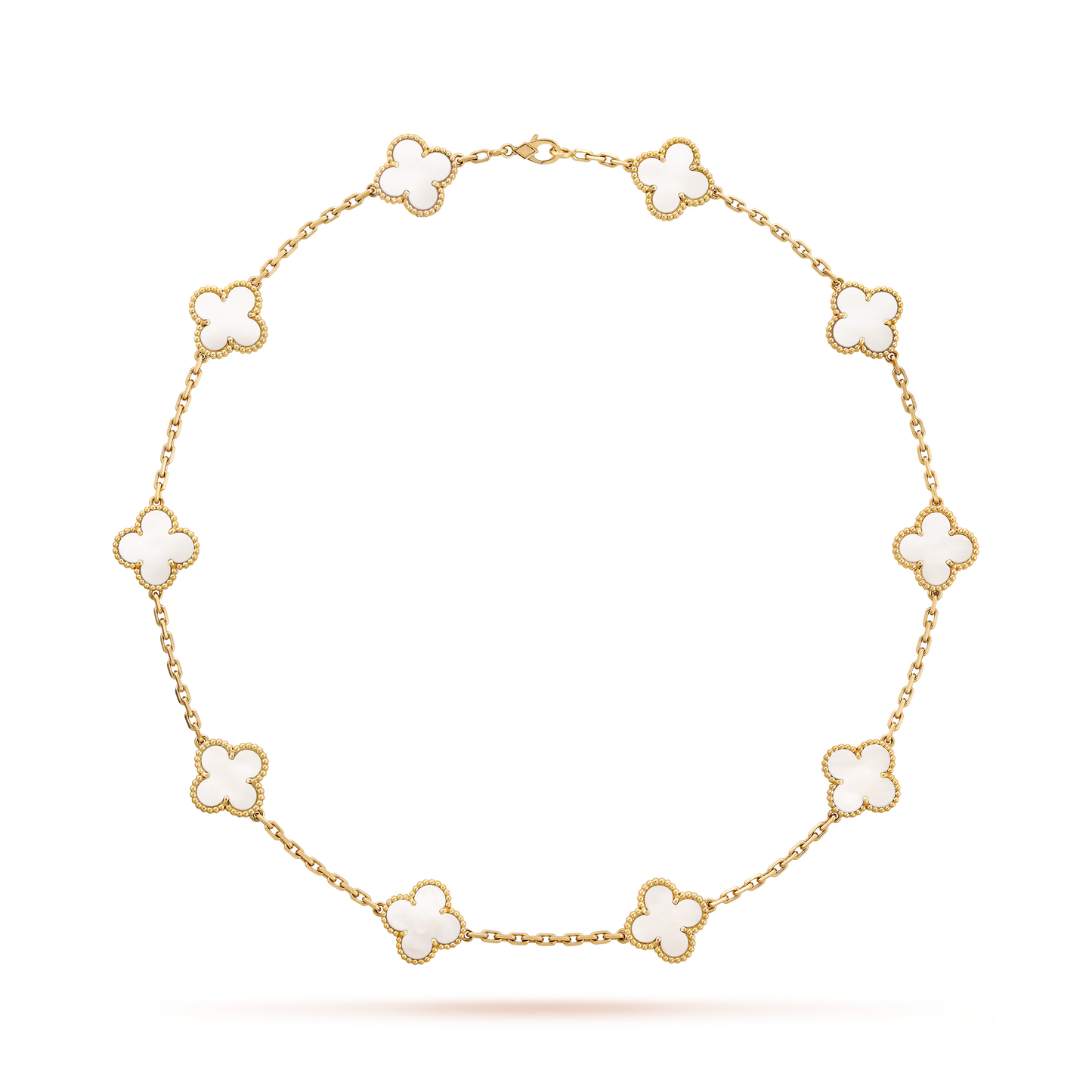 Mother-of-pearl Lucky Clover Necklace