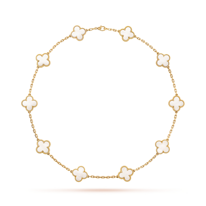 Mother-of-pearl Lucky Clover Necklace