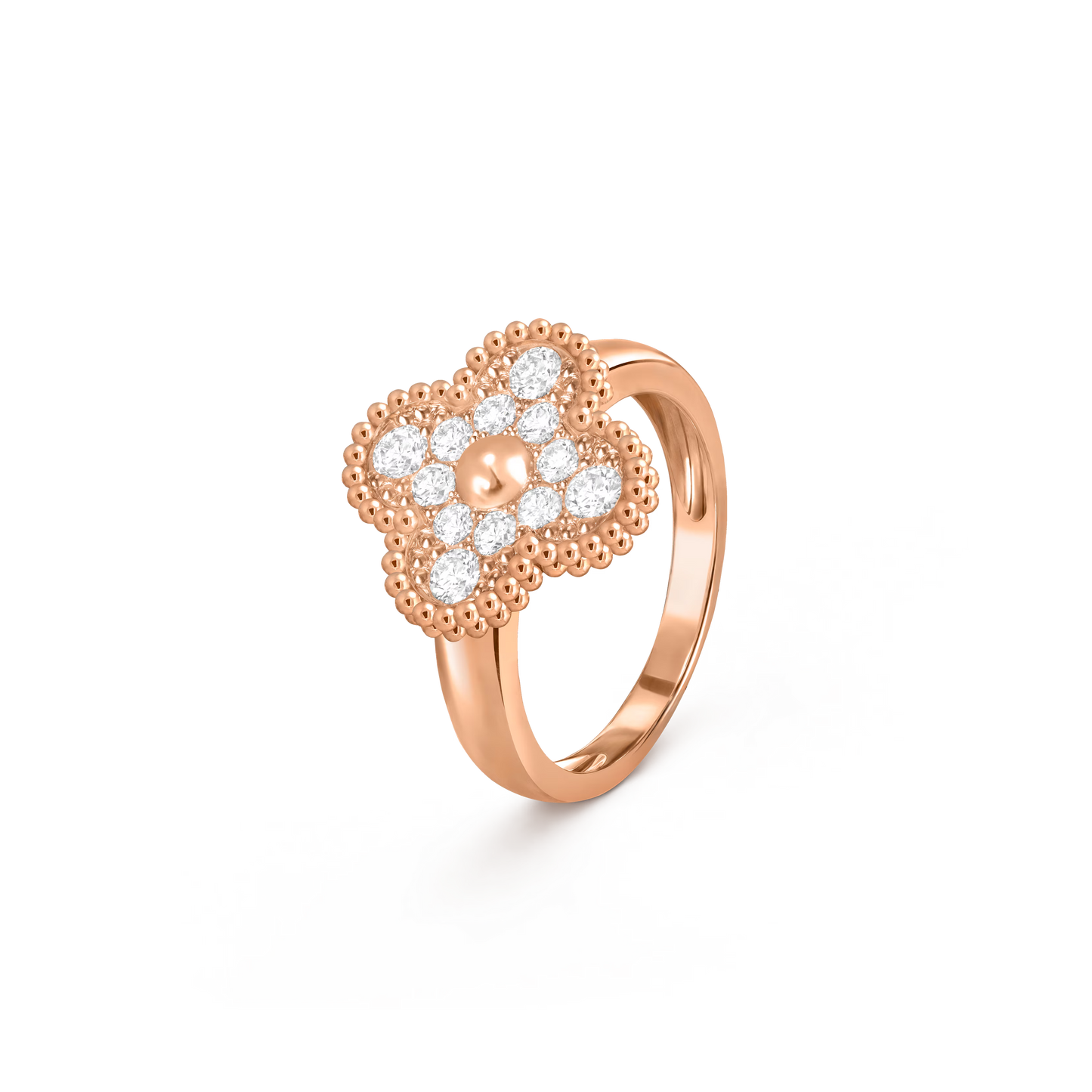 Diamanté Lucky Clover Ring