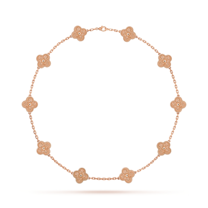 Grainé Clover Motif Necklace