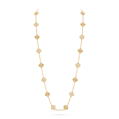 Lumière & Diamanté Lucky Clover Long Necklace