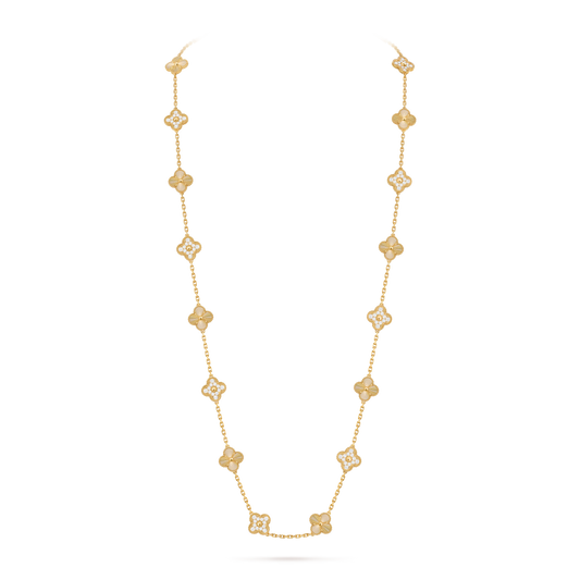 Lumière & Diamanté Lucky Clover Long Necklace