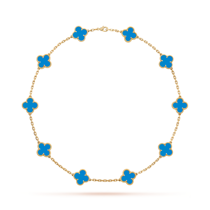 Agate Lucky Clover Necklace