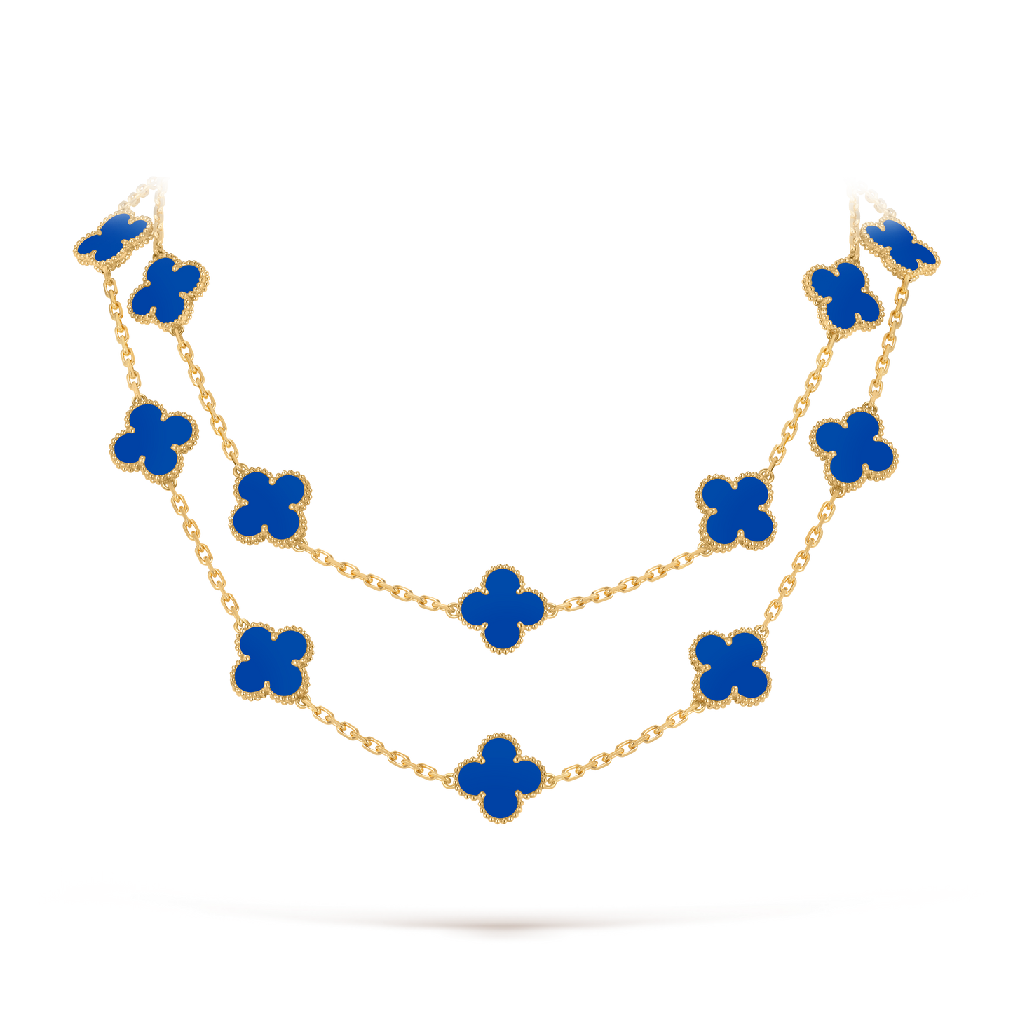 Agate Lucky Clover Long Necklace