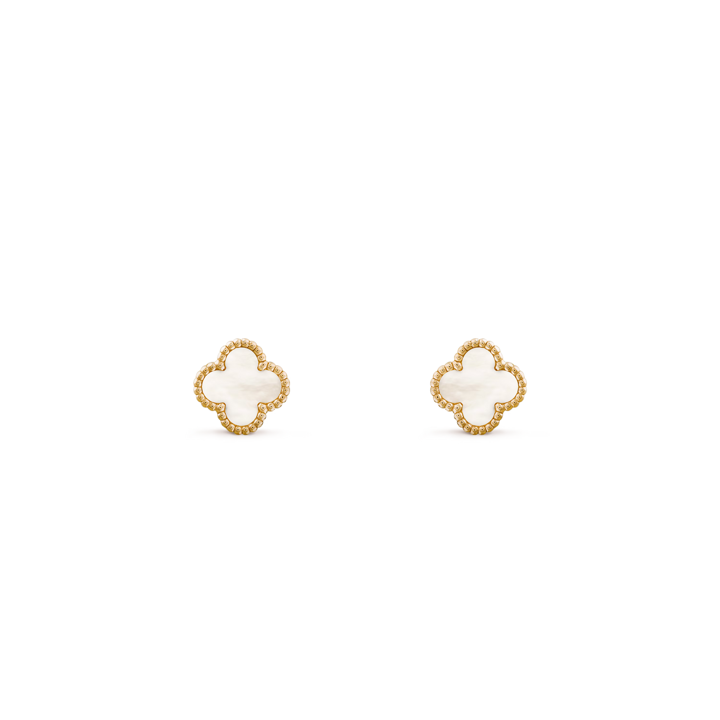 Mother-of-pearl Petite Lucky Clover earstuds