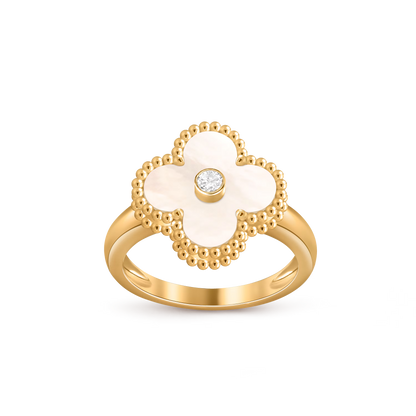 Mother-of-pearl Lucky Clover Ring