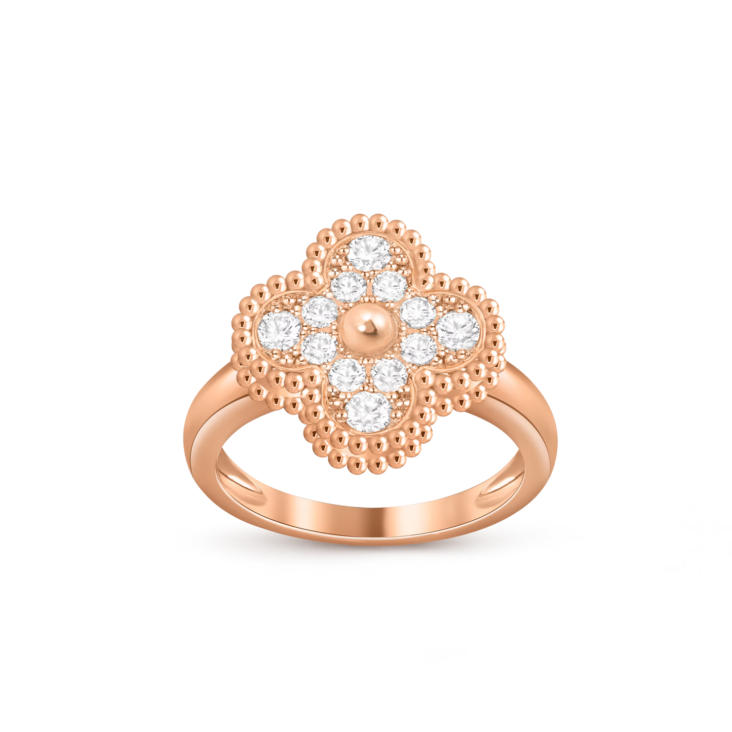 Diamanté Lucky Clover Ring