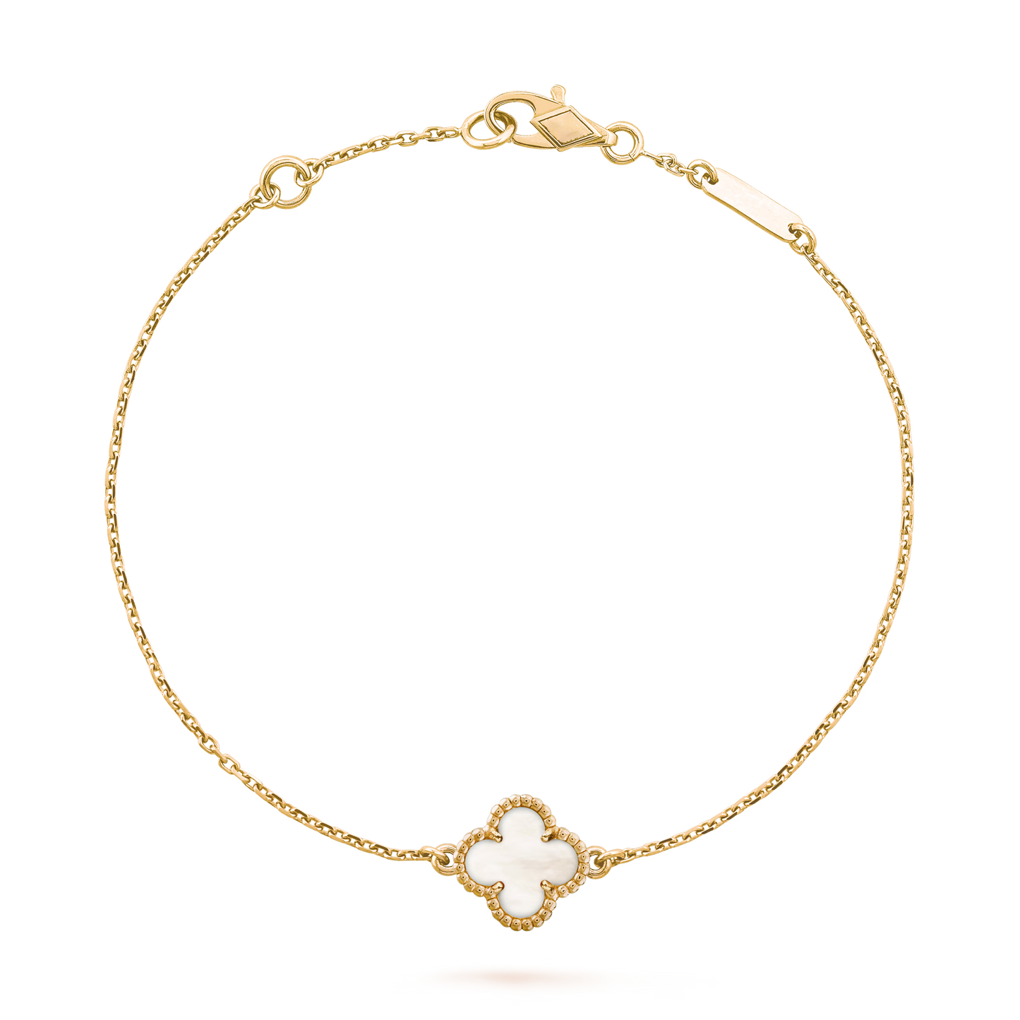 Mother-of-pearl Petite Lucky Clover Bracelet