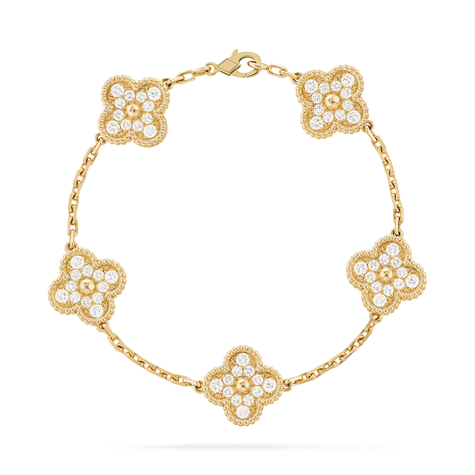 Diamanté Lucky Clover Bracelet