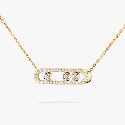 Trio Motion Pavé Necklace