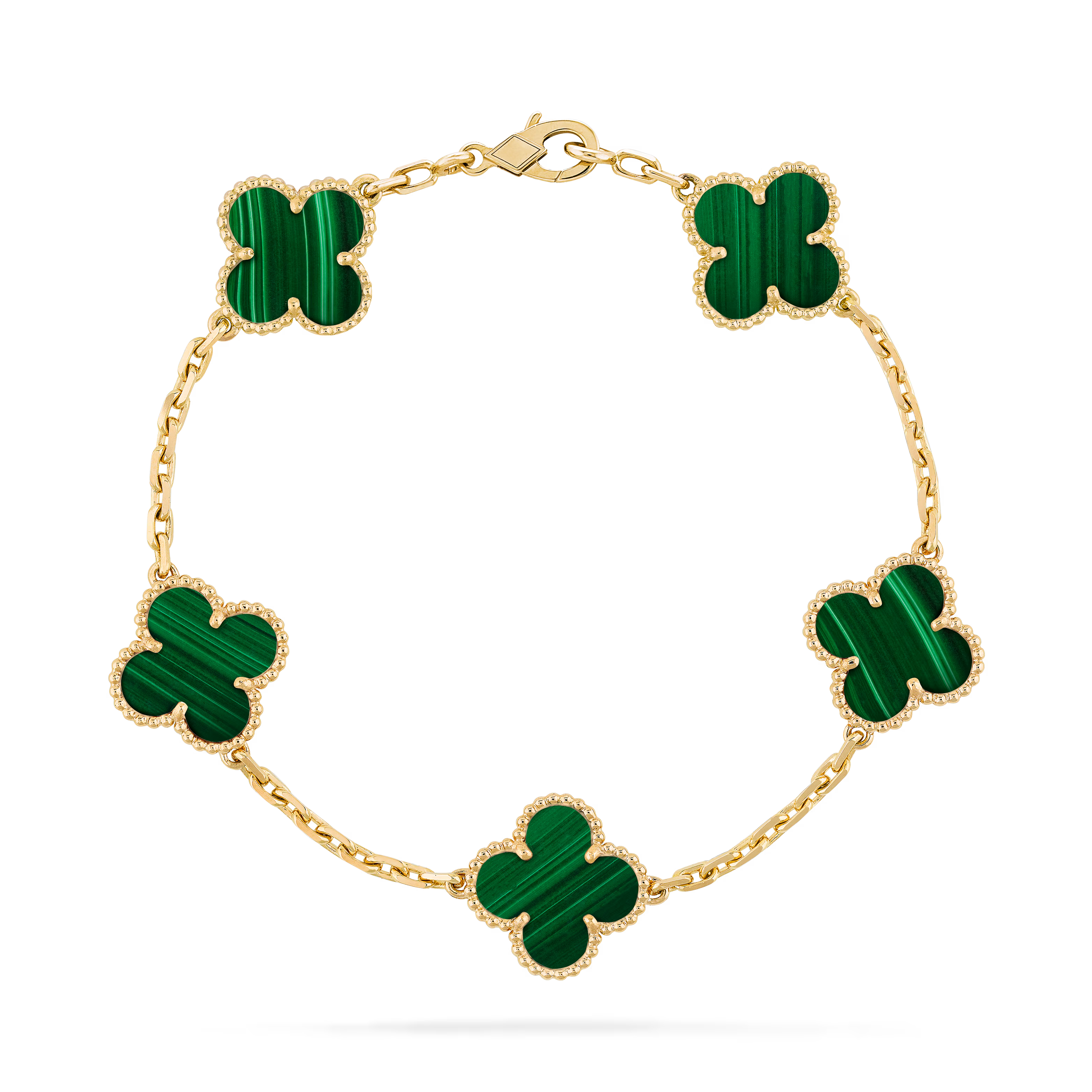 Malachite Lucky Clover Bracelet