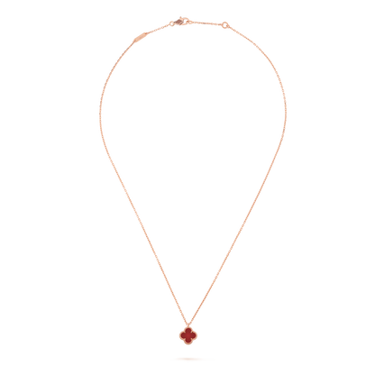 Carnelian Petite Lucky Clover Pendant