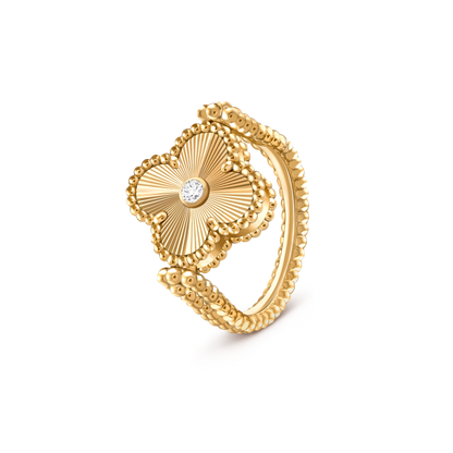 Agate Clover Reversible Ring
