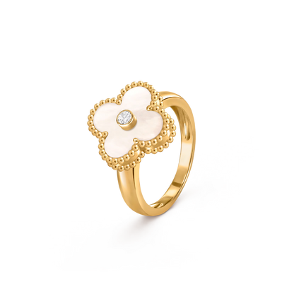 Mother-of-pearl Lucky Clover Ring