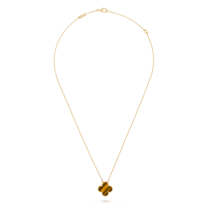 Tiger Eye Lucky Clover Pendant