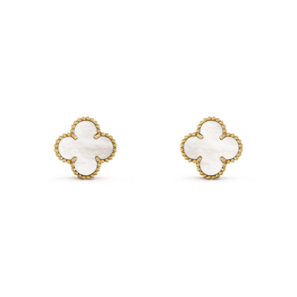 Mother-of-pearl Lucky Clover Earrings
