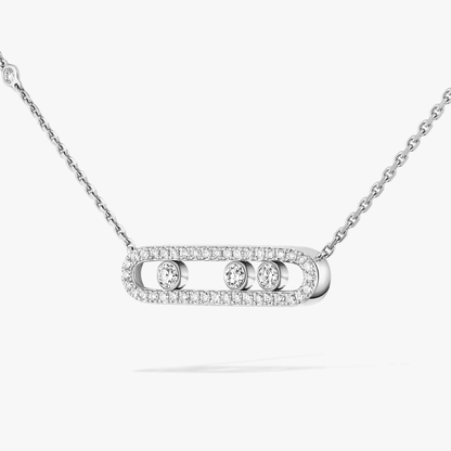 Trio Motion Pavé Necklace