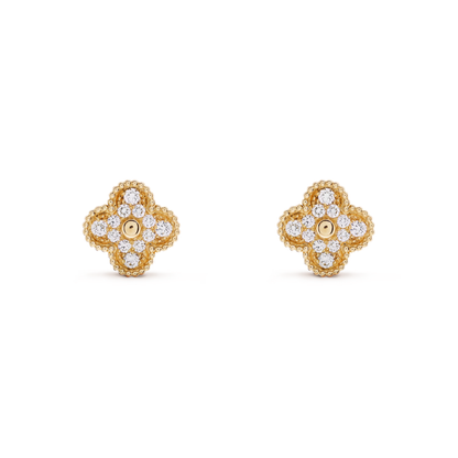 Diamanté Lucky Clover Earrings
