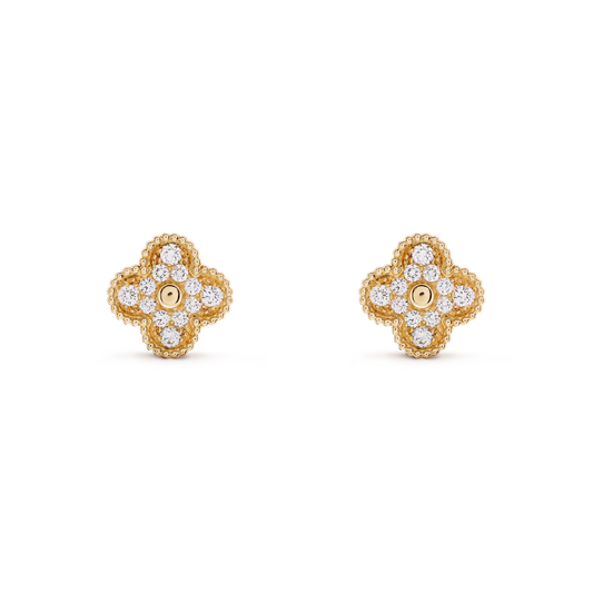 Diamanté Lucky Clover Earrings