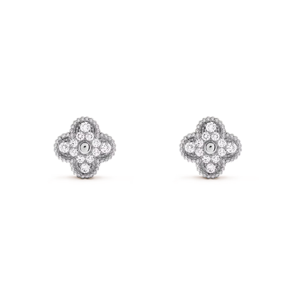 Diamanté Lucky Clover Earrings