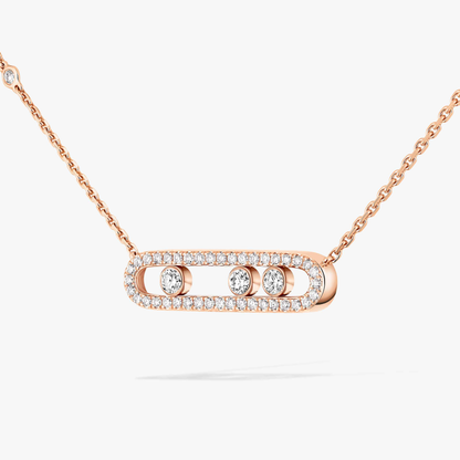 Trio Motion Pavé Necklace