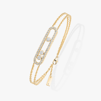Trio Motion Dual-Chain Pavé Bracelet
