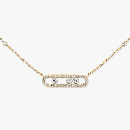 Trio Motion Pavé Necklace