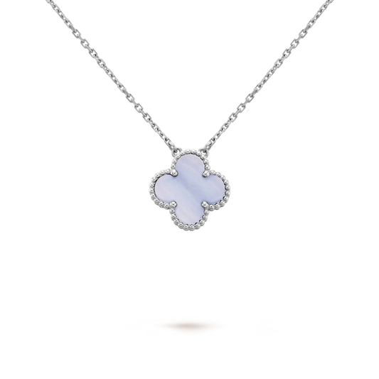 Chalcedony Clover Motif Pendant