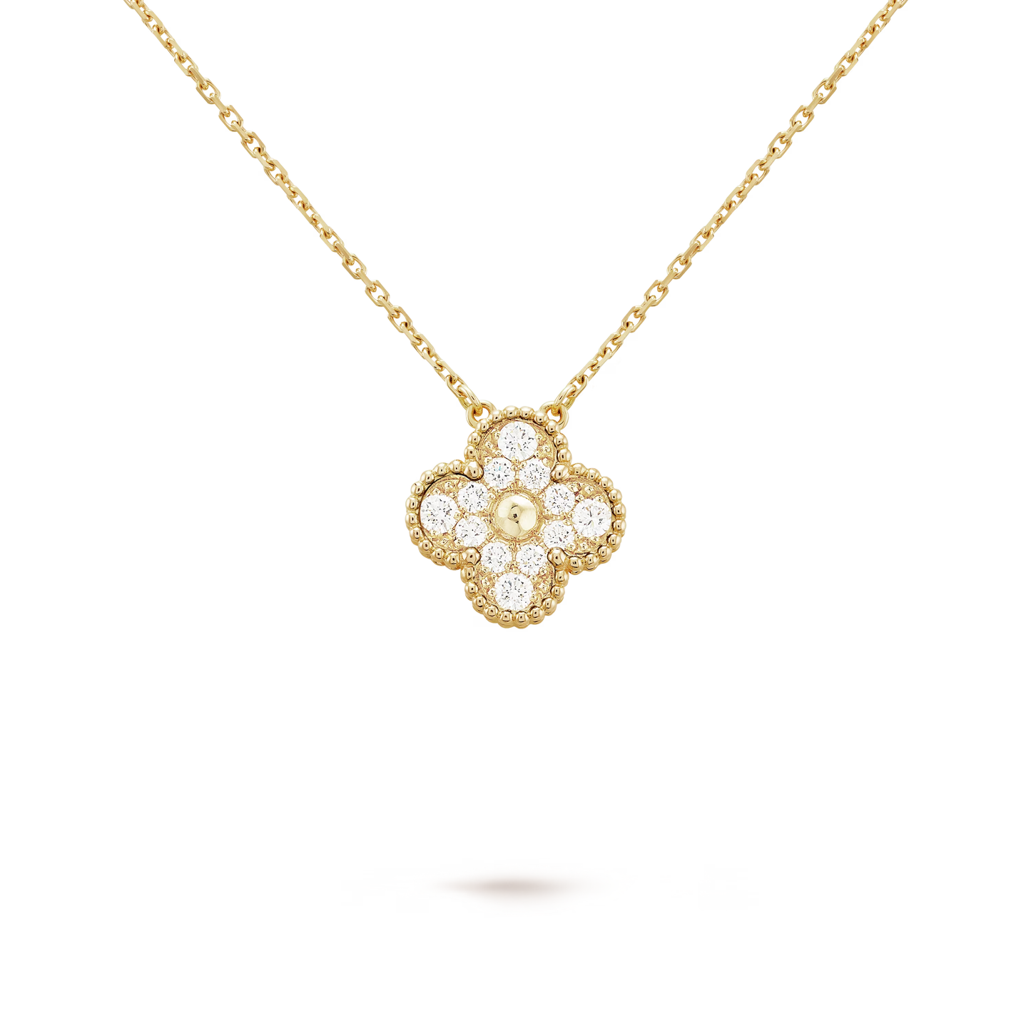 Diamanté Clover Motif Pendant
