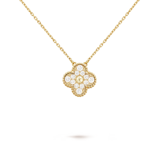 Diamanté Clover Motif Pendant