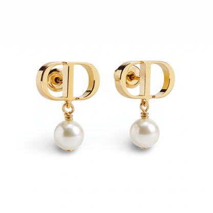 J’adore Emblem Pearl Drop Earrings