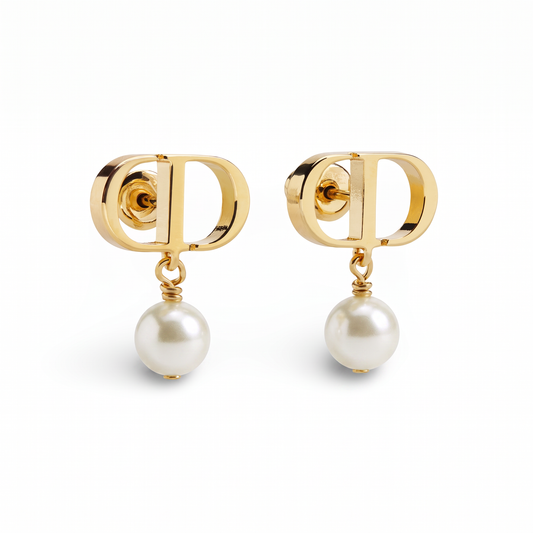 J’adore Emblem Pearl Drop Earrings