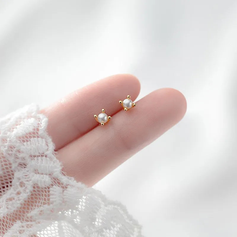 Petite Pearl Stud Earrings