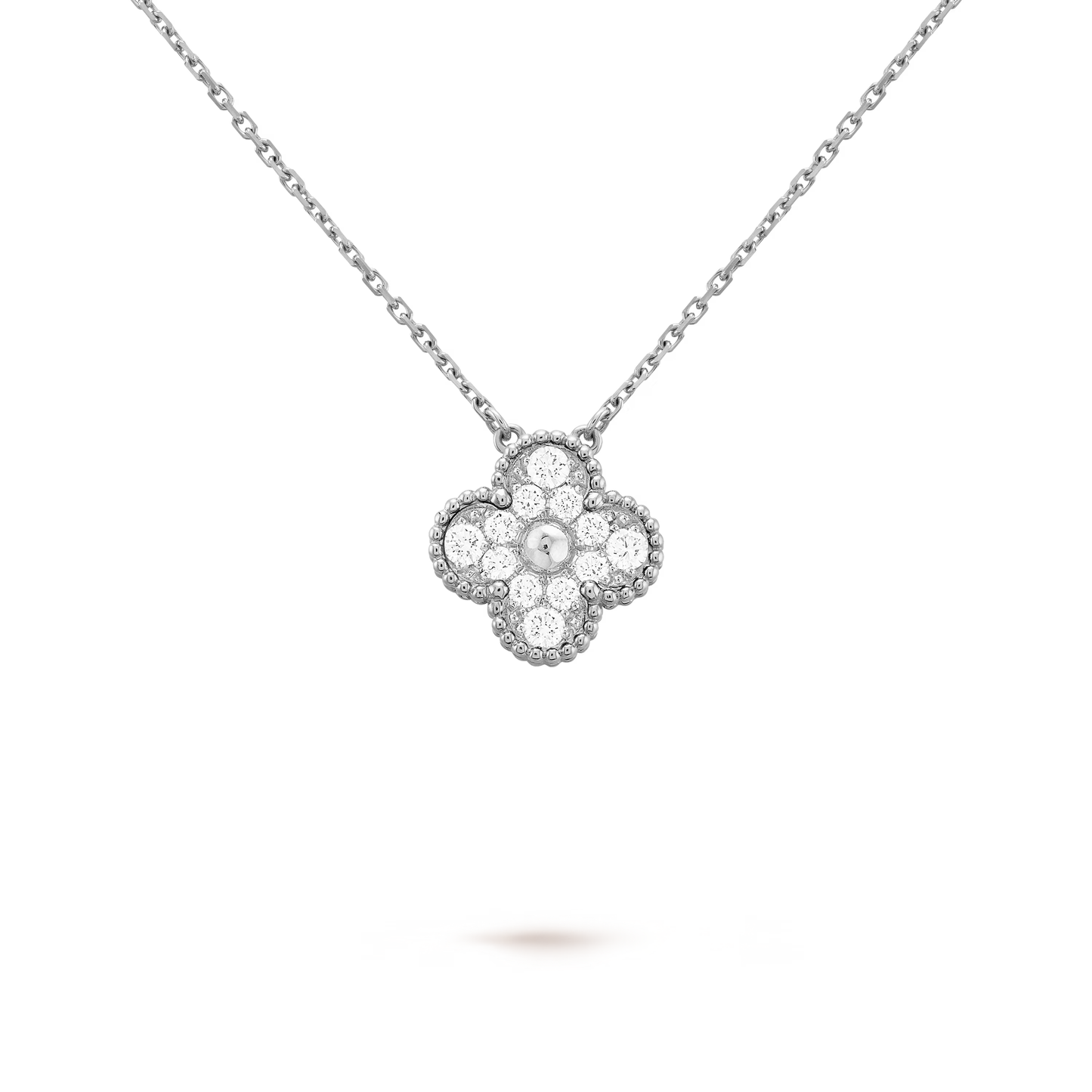 Diamanté Clover Motif Pendant