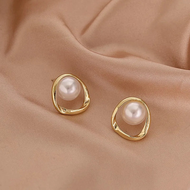 Cupid's Circle Pearl Earrings