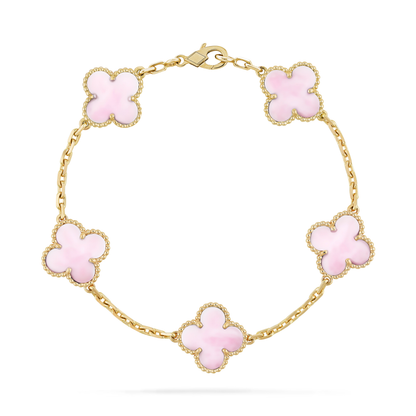Rosé Mother-of-pearl Lucky Clover Bracelet
