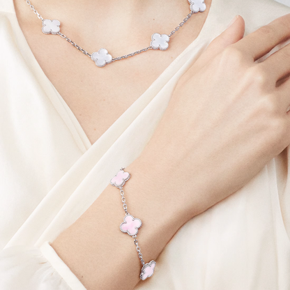 Rosé Mother-of-pearl Lucky Clover Bracelet