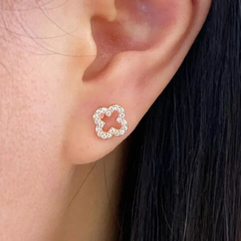 Lucky Clover Stud Earrings