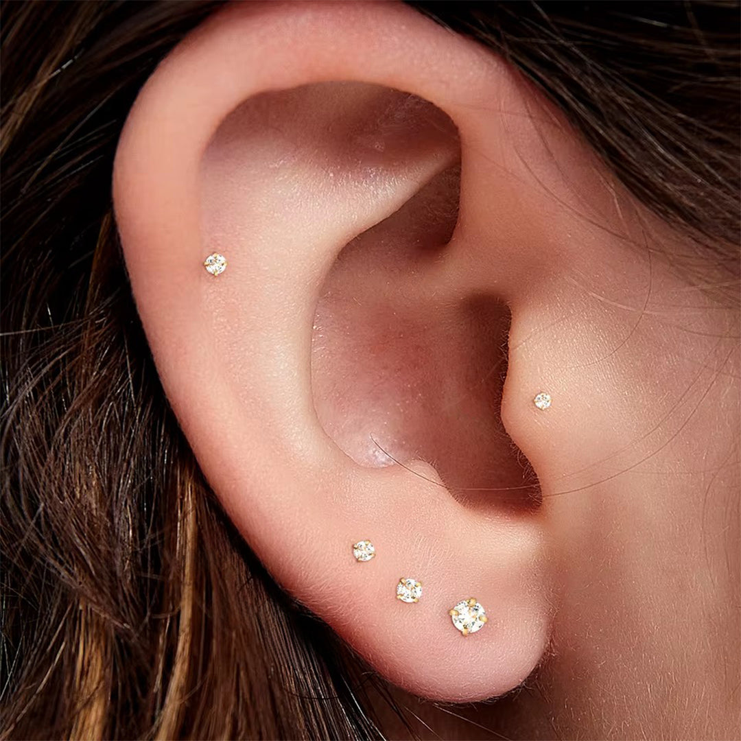 Dainty Diamond Studs