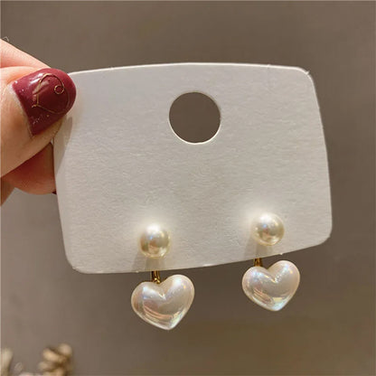 Purity Heart Pearl Earrings