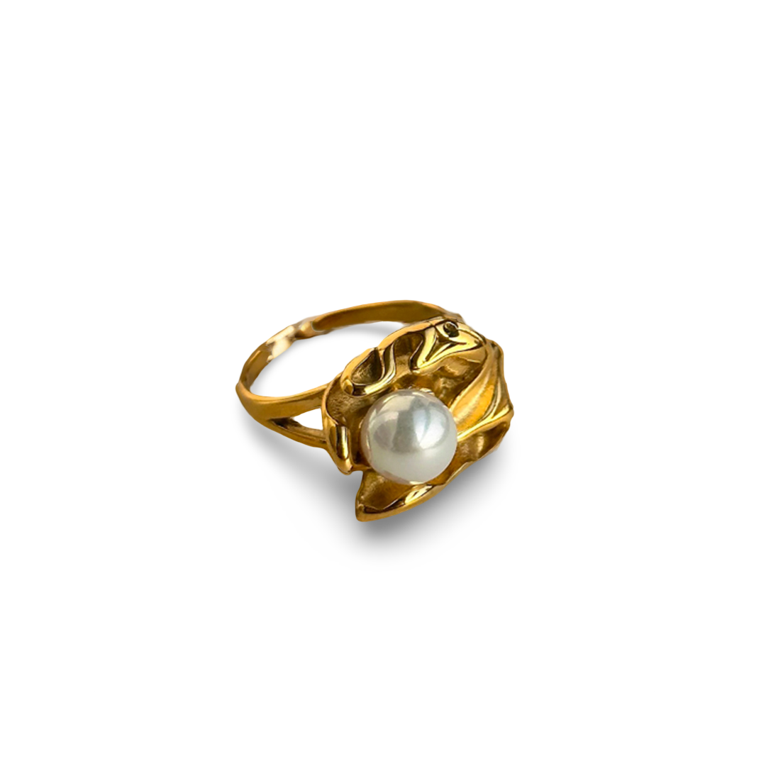 Orchidée Abstract Pearl Ring