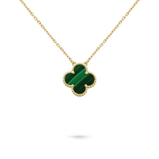 Malachite Clover Motif Pendant