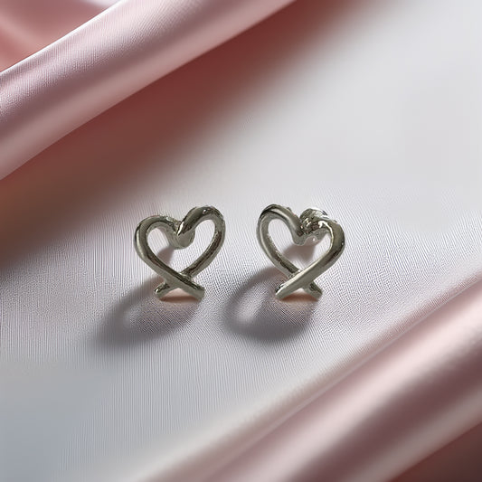 Love Heart Stud Earrings